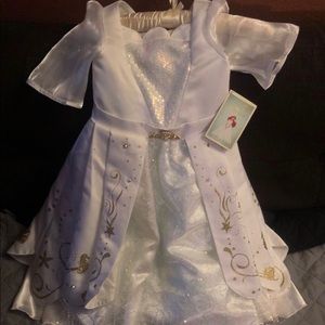 White princess Ariel wedding dress